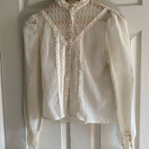Cream Lace Blouse